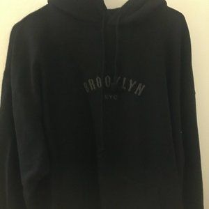 Brandy Melville Brooklyn NYC Hoodie Black